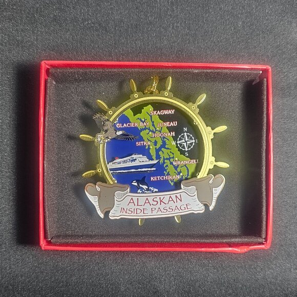 Nations Treasures Genuine Solid Brass Alaska Ornament - Picture 3 of 8